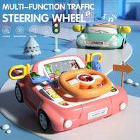 HKM-372755 Multi-Functional Kids Steering Wheel Toy with Lights and Music for Early Education