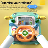 HKM-372755 Multi-Functional Kids Steering Wheel Toy with Lights and Music for Early Education