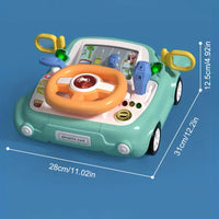 HKM-372755 Multi-Functional Kids Steering Wheel Toy with Lights and Music for Early Education
