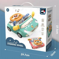 HKM-372755 Multi-Functional Kids Steering Wheel Toy with Lights and Music for Early Education
