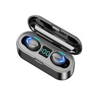 HKM-372819 Digital Display Bluetooth Headset with Voice Control and Multi-Point Connection - F9 Model
