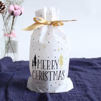 HKM-372883 Christmas Series Drawstring Bags for Snack Food Packaging - 50 Pack, 23.5cm x 15cm x 6cm