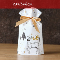 HKM-372883 Christmas Series Drawstring Bags for Snack Food Packaging - 50 Pack, 23.5cm x 15cm x 6cm