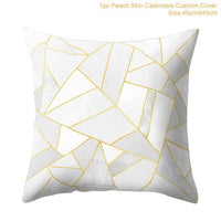 HKM-372883 Geometric Abstract Plush Pillow Cover - Modern Simplicity 45x45cm