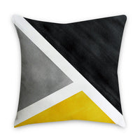 HKM-372883 Geometric Abstract Plush Pillow Cover - Modern Simplicity 45x45cm