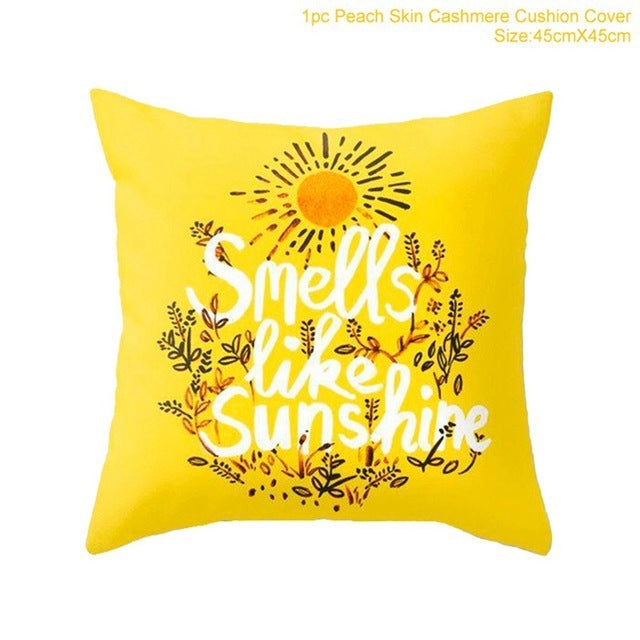 HKM-372883 Geometric Abstract Plush Pillow Cover - Modern Simplicity 45x45cm