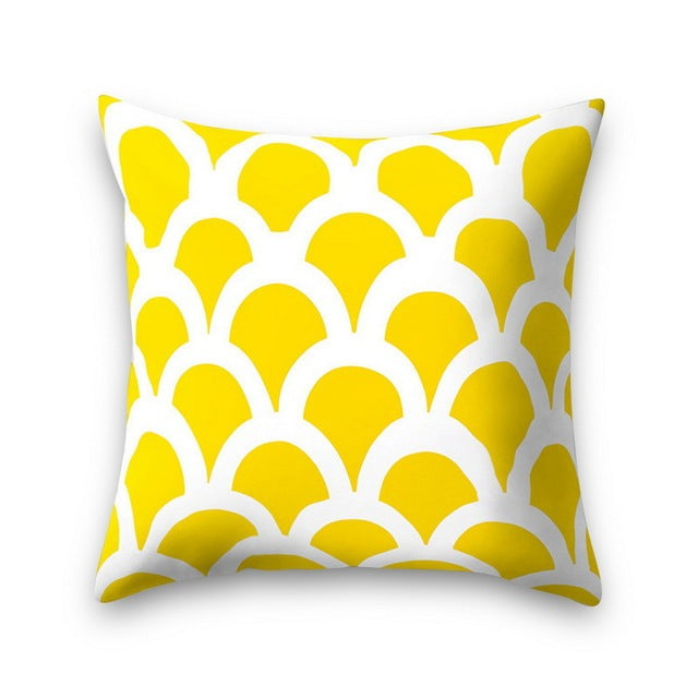 HKM-372883 Geometric Abstract Plush Pillow Cover - Modern Simplicity 45x45cm