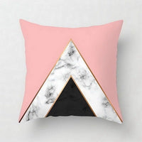 HKM-372883 Geometric Abstract Plush Pillow Cover - Modern Simplicity 45x45cm