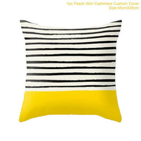HKM-372883 Geometric Abstract Plush Pillow Cover - Modern Simplicity 45x45cm