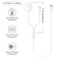 HKM-372947 Dual Function Wireless Charging Stand for Watches - White