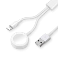 HKM-372947 Dual Function Wireless Charging Stand for Watches - White