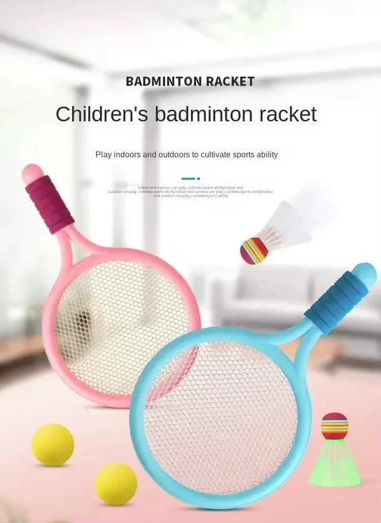 HKM-373011 Children's 2-in-1 Tennis and Badminton Racket Set for Outdoor Fun, Parent-Child Interaction, Ages 2-13