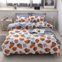 HKM-373075 Aloe Cotton Floral Bedding Set with Reactive Dye - Multiple Sizes and Designs Available