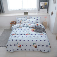 HKM-373075 Aloe Cotton Floral Bedding Set with Reactive Dye - Multiple Sizes and Designs Available