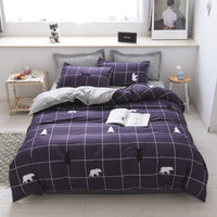 HKM-373075 Aloe Cotton Floral Bedding Set with Reactive Dye - Multiple Sizes and Designs Available