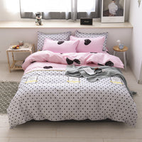HKM-373075 Aloe Cotton Floral Bedding Set with Reactive Dye - Multiple Sizes and Designs Available