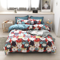 HKM-373075 Aloe Cotton Floral Bedding Set with Reactive Dye - Multiple Sizes and Designs Available