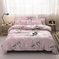 HKM-373075 Aloe Cotton Floral Bedding Set with Reactive Dye - Multiple Sizes and Designs Available