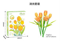 HKM-373395 DIY Flower Bricks Building Blocks Construction Toy Vase Set for Creative Home Decoration