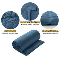 HKM-373587 Dark Gray Bamboo Fiber Gravity Blanket for Summer with Glass Bead Filling