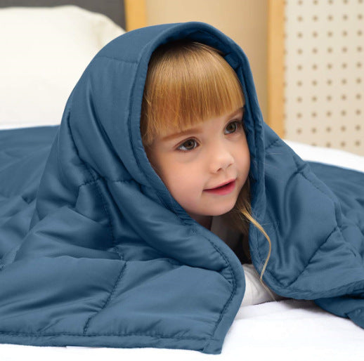 HKM-373587 Dark Gray Bamboo Fiber Gravity Blanket for Summer with Glass Bead Filling