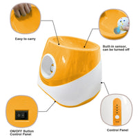 HKM-373587 Interactive Outdoor Dog Tennis Ball Launcher with 3 ETPU Balls - Fluorescent Colors
