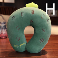 HKM-373587 U-Shaped Plush Neck Pillow for Comfortable Travel and Sleep