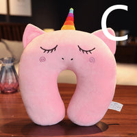 HKM-373587 U-Shaped Plush Neck Pillow for Comfortable Travel and Sleep