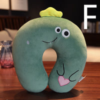 HKM-373587 U-Shaped Plush Neck Pillow for Comfortable Travel and Sleep