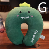 HKM-373587 U-Shaped Plush Neck Pillow for Comfortable Travel and Sleep