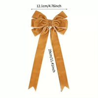 HKM-373715 Christmas Tree Decorative Bowknot Garland Pendant in Khaki, Green, and Red - Handmade Holiday Accents