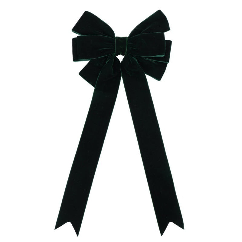 HKM-373715 Christmas Tree Decorative Bowknot Garland Pendant in Khaki, Green, and Red - Handmade Holiday Accents
