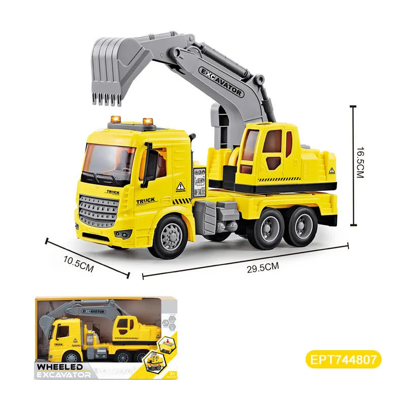 HKM-373715 Friction Truck Toy with Lights and Sounds for Kids Ages 2-7