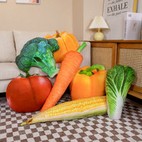 HKM-373715 Vegetable-Themed Cushion Pillow with Plant and Flower Patterns