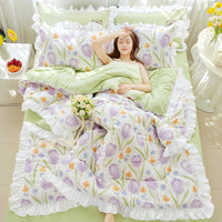 HKM-373907 Korean Style Solid Color Washed Cotton Summer Quilt, 200x230cm