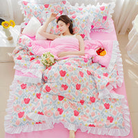 HKM-373907 Korean Style Solid Color Washed Cotton Summer Quilt, 200x230cm