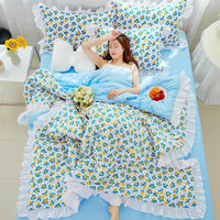 HKM-373907 Korean Style Solid Color Washed Cotton Summer Quilt, 200x230cm