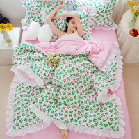 HKM-373907 Korean Style Solid Color Washed Cotton Summer Quilt, 200x230cm