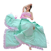 HKM-373907 Korean Style Solid Color Washed Cotton Summer Quilt, 200x230cm
