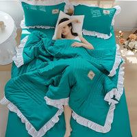 HKM-373907 Korean Style Solid Color Washed Cotton Summer Quilt, 200x230cm