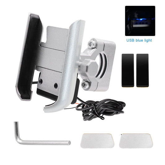 HKM-373971 360-Degree Rotatable Aluminum Alloy Mobile Phone Holder for Motorcycles, Electric Bikes, and ATVs