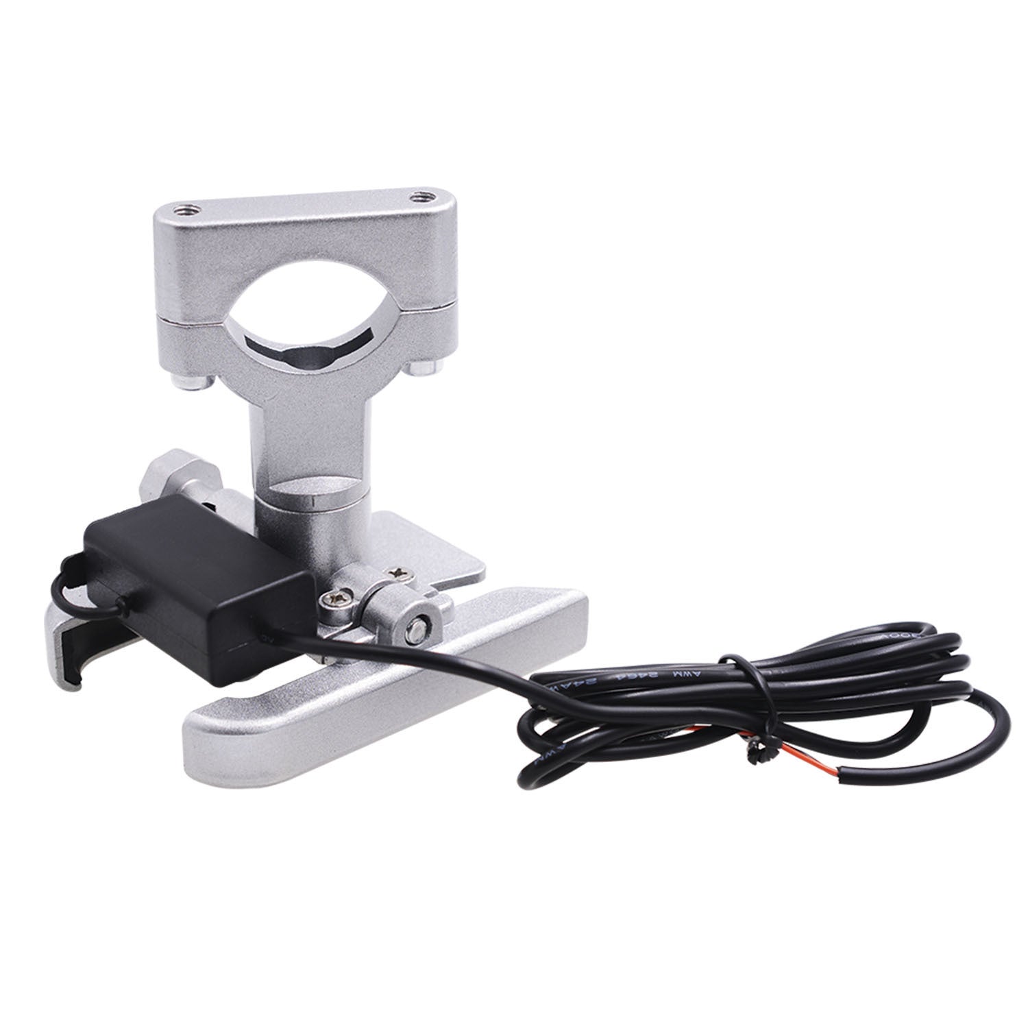 HKM-373971 360-Degree Rotatable Aluminum Alloy Mobile Phone Holder for Motorcycles, Electric Bikes, and ATVs