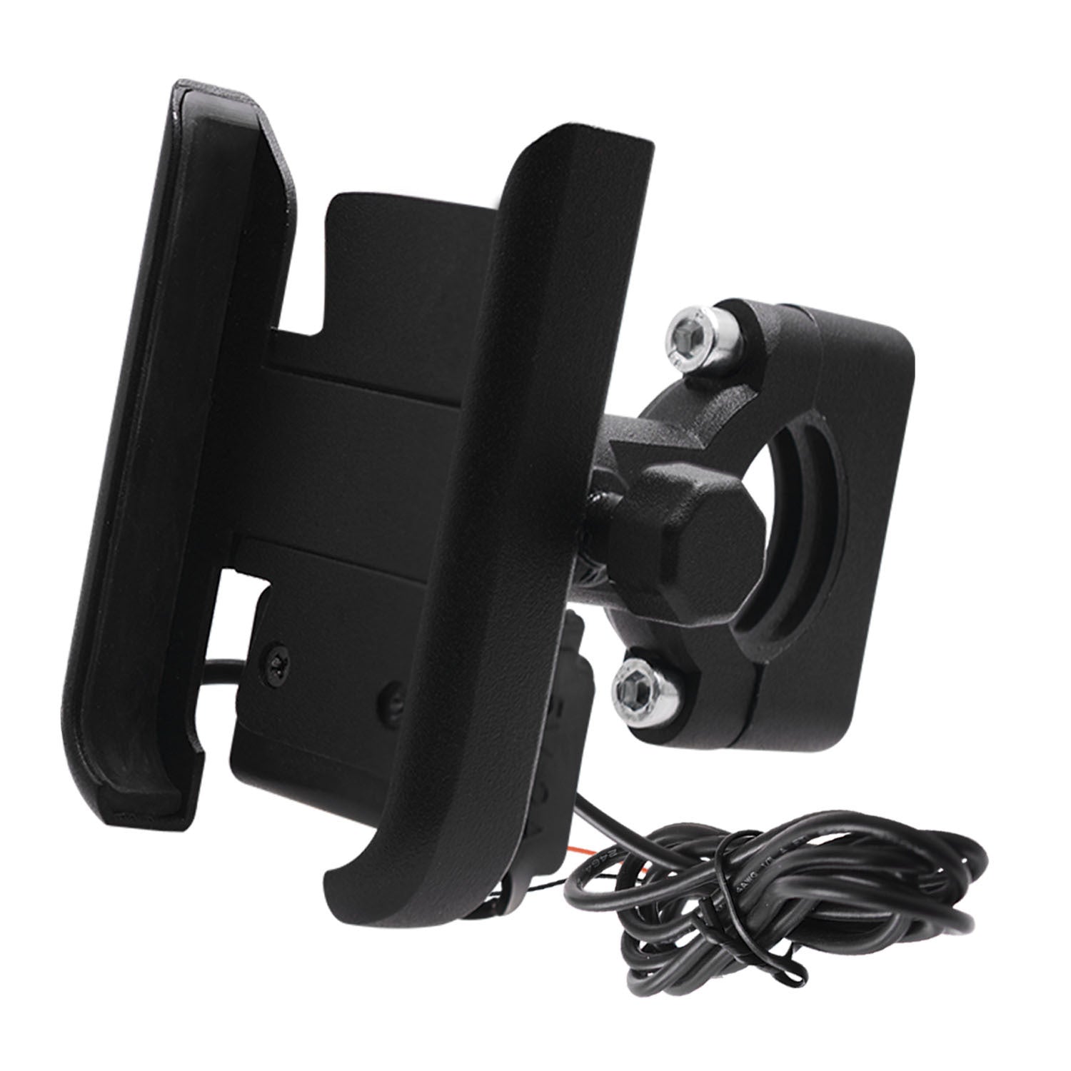 HKM-373971 360-Degree Rotatable Aluminum Alloy Mobile Phone Holder for Motorcycles, Electric Bikes, and ATVs