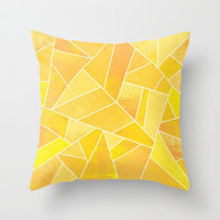 HKM-373971 Yellow Polyester Waist Cover Pillowcase - 45x45cm Peach Skin Cushion Cover
