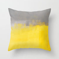 HKM-373971 Yellow Polyester Waist Cover Pillowcase - 45x45cm Peach Skin Cushion Cover