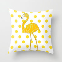 HKM-373971 Yellow Polyester Waist Cover Pillowcase - 45x45cm Peach Skin Cushion Cover