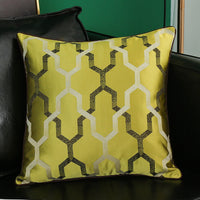 HKM-374035 Simple Modern Geometric Silk and Satin Throw Pillow Cover - 45x45cm