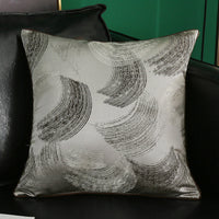 HKM-374035 Simple Modern Geometric Silk and Satin Throw Pillow Cover - 45x45cm