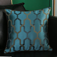 HKM-374035 Simple Modern Geometric Silk and Satin Throw Pillow Cover - 45x45cm
