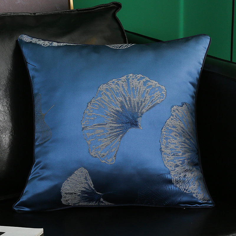 HKM-374035 Simple Modern Geometric Silk and Satin Throw Pillow Cover - 45x45cm